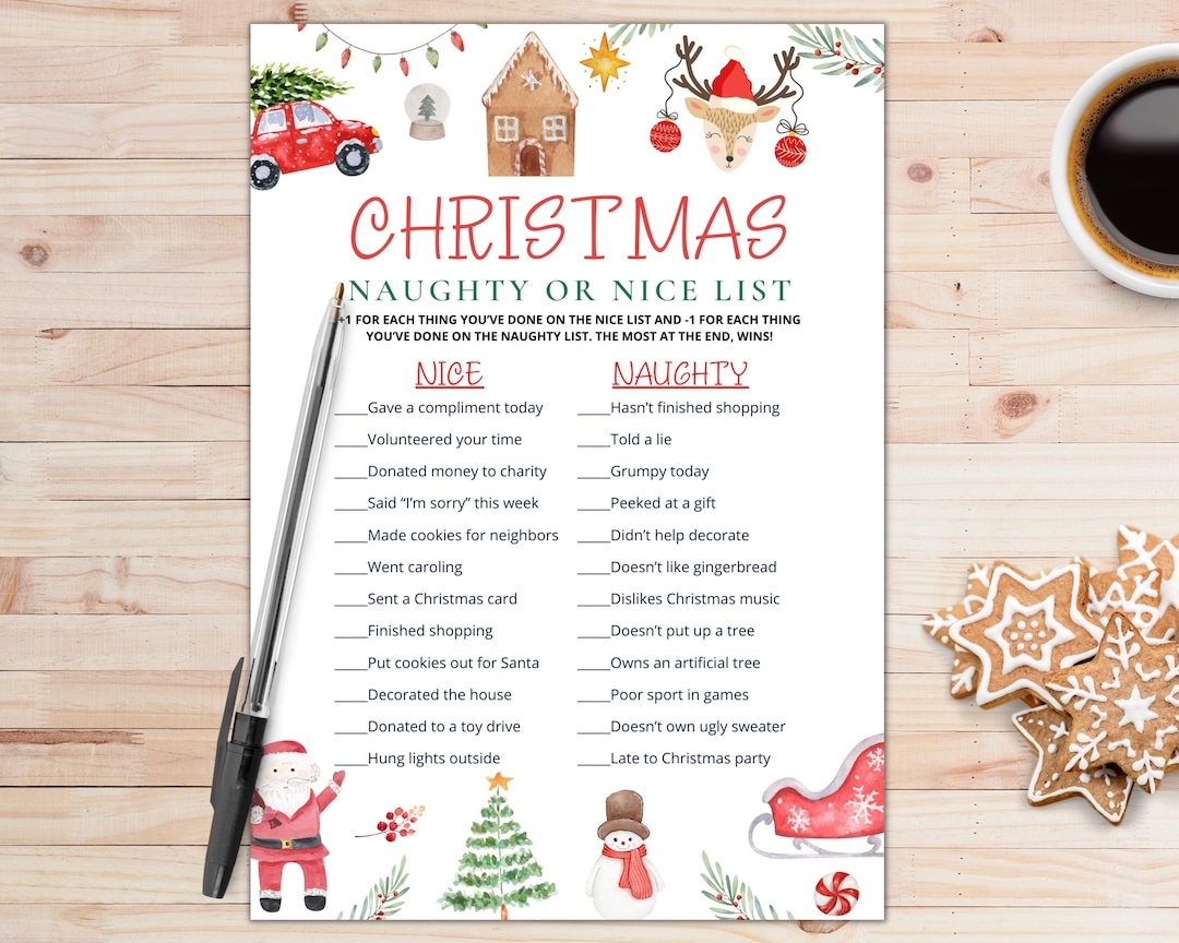 Naughty or Nice List | Funny Christmas Game | Christmas Party Game ...