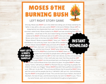 Bibelspelet Burning Bush: Moses berättelse, söndagsskoleaktivitet (digital nedladdning)