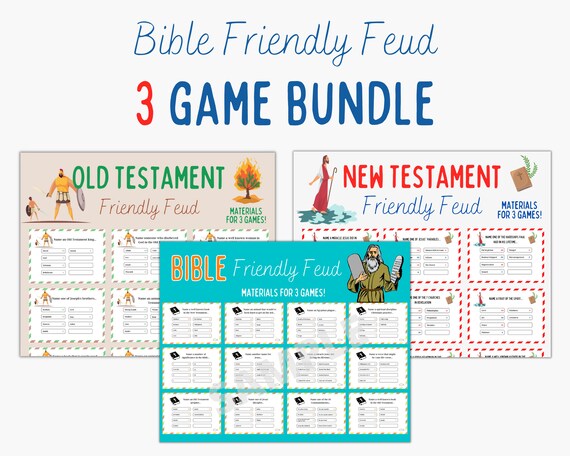Bible Feud Game Bible Trivia Bible Family Feud Bible - Etsy Singapore