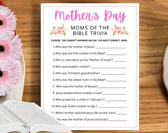 Mother's Day Bible Trivia Game | Women's Ministry, Church (Digital Download)