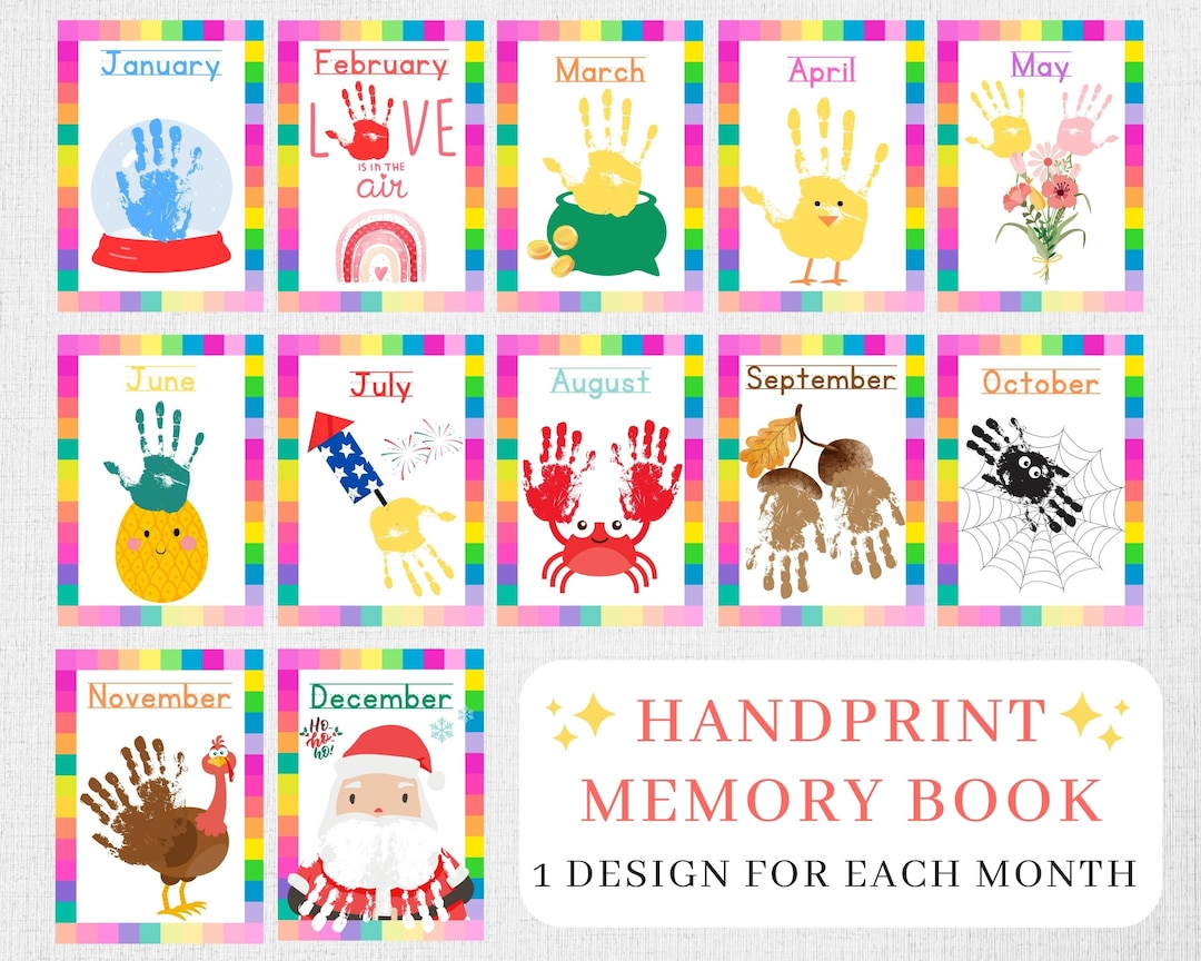 Handprint Keepsake Handprint Memory Book Handprint Art - Etsy