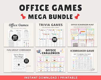 Office Party Games MEGA Bundle | Printable Work Icebreakers (Digital Download)