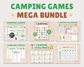 Camping Games Mega Bundle: Bingo, Trivia, Scavenger Hunt (Printable)