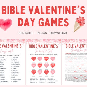 Valentine's Bible games | Valentine's Church Games | Valentine's Party Games | Valentine's Games | Christian Valentines Games | Printable