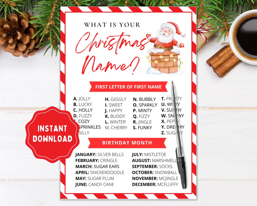 What is your christmas name christmas games for kids christmas
