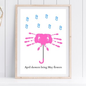 Spring Handprint Craft | Spring Craft for Kids | Spring Craft Classroom Pre K | Spring Art for Kids | Spring Handprint Art | Printable Craft