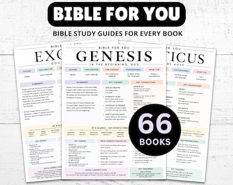 Bible Study Guides: Summaries for All 66 Books (Printable)