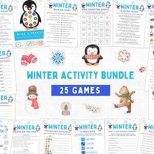 Winter Activity Bundle | Winter Activities School | Winter Classroom Kids Game | Winter Ideas for Kids | Winter Activities | Christmas Games