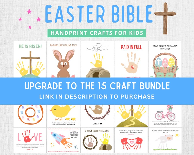 He is Risen Handprint Craft | Christian Easter Art (Digital Download) image 2