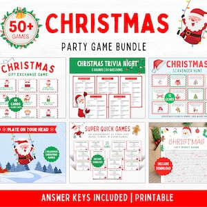 Christmas Game Bundle | Christmas Games | Christmas Party Games | Christmas Games for Adults Kids Families | Fun Christmas Games | Printable