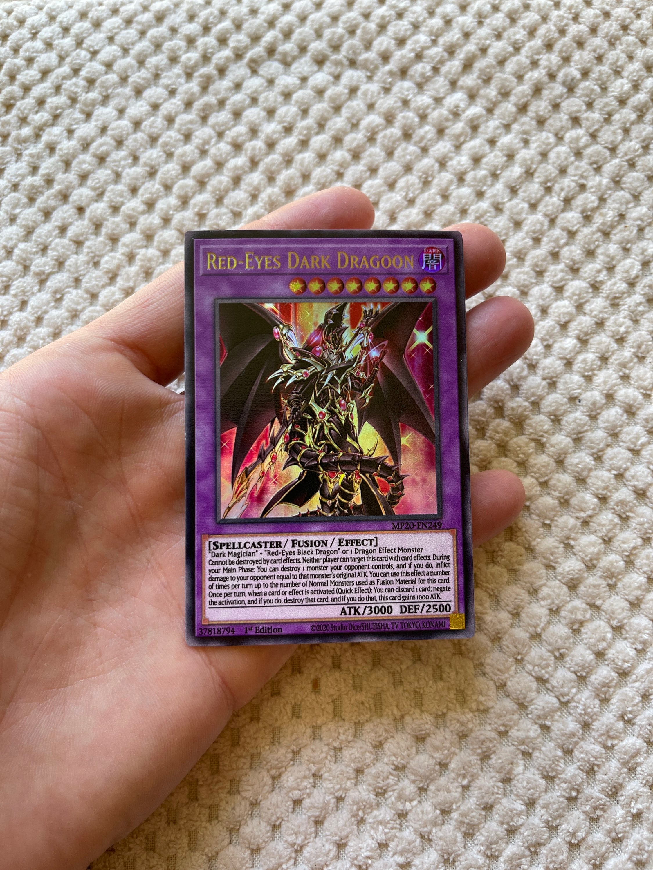 Red Eyes Dark Dragoon Ultra Rare Holo Proxy Replica Yugioh Etsy Canada