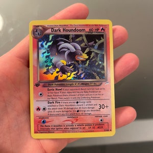 Dark Houndoom 1st Edition Holo High Quality Replica Pokemon Card Team Rocket - Etsy Dark Houndoom 1st Edition Holo High Quality Replica Pokemon Card Team Rocket - Etsy