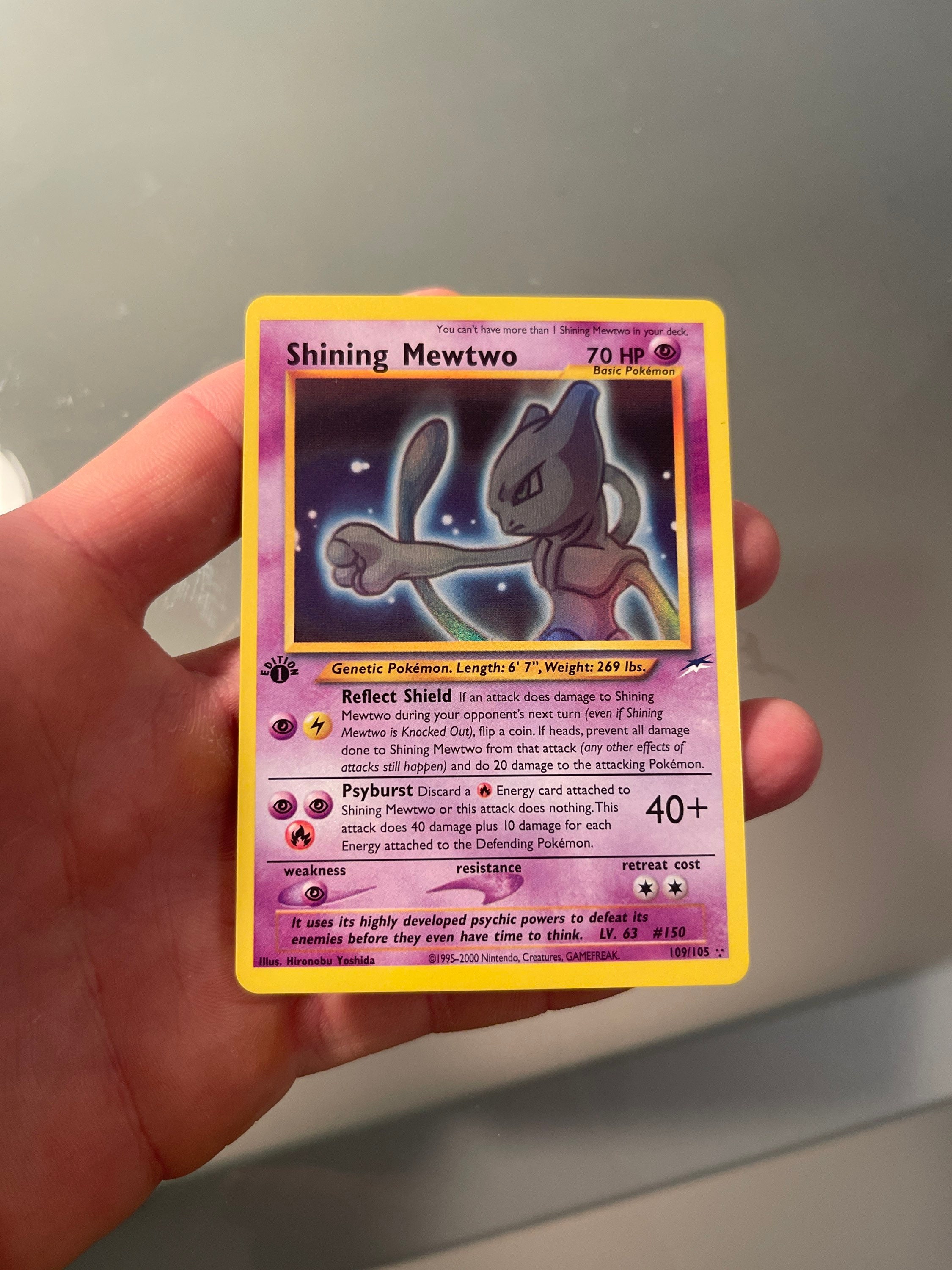 shiny mewtwo card