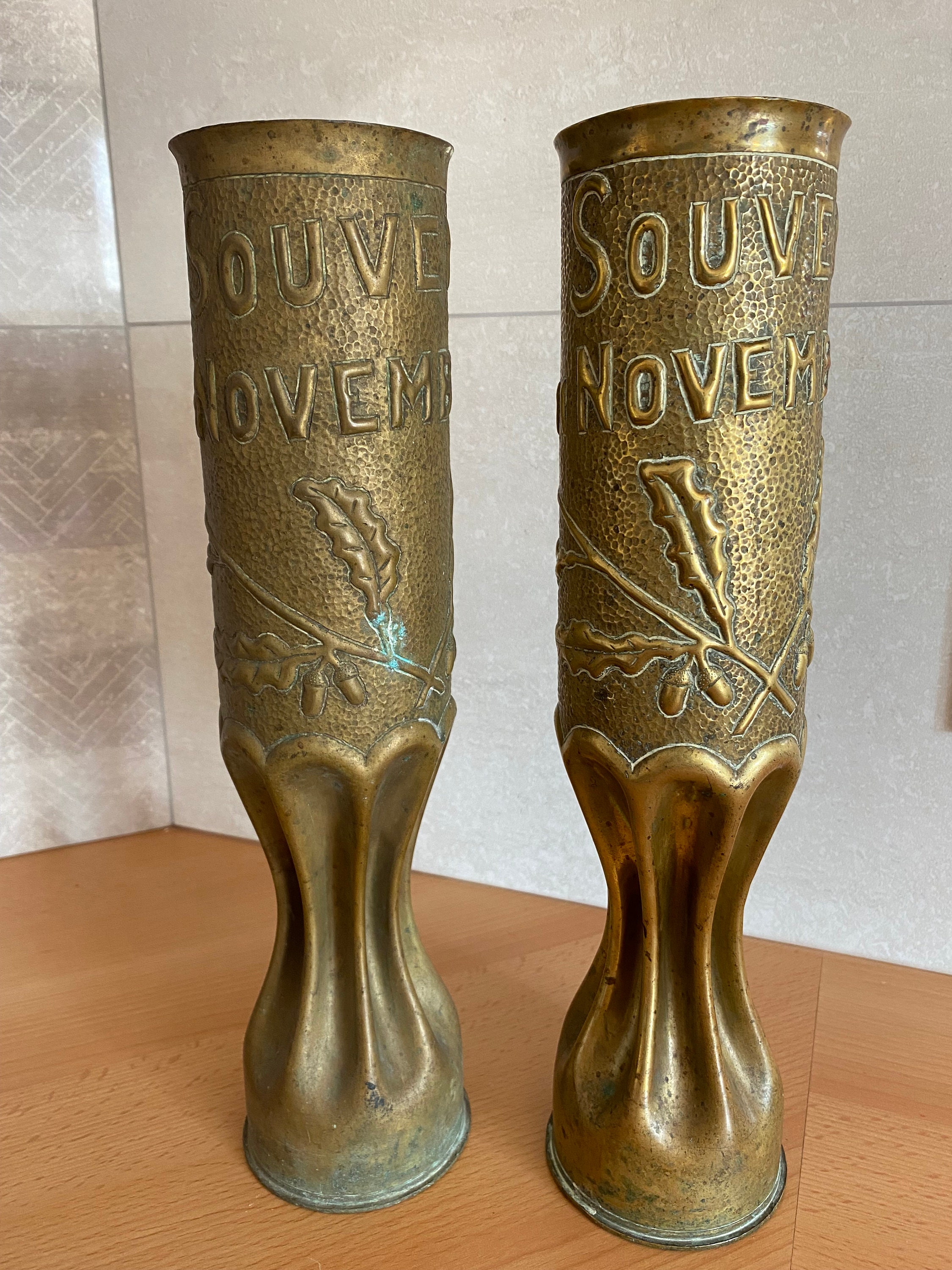 Paire de Douilles d'obus 1914 1918