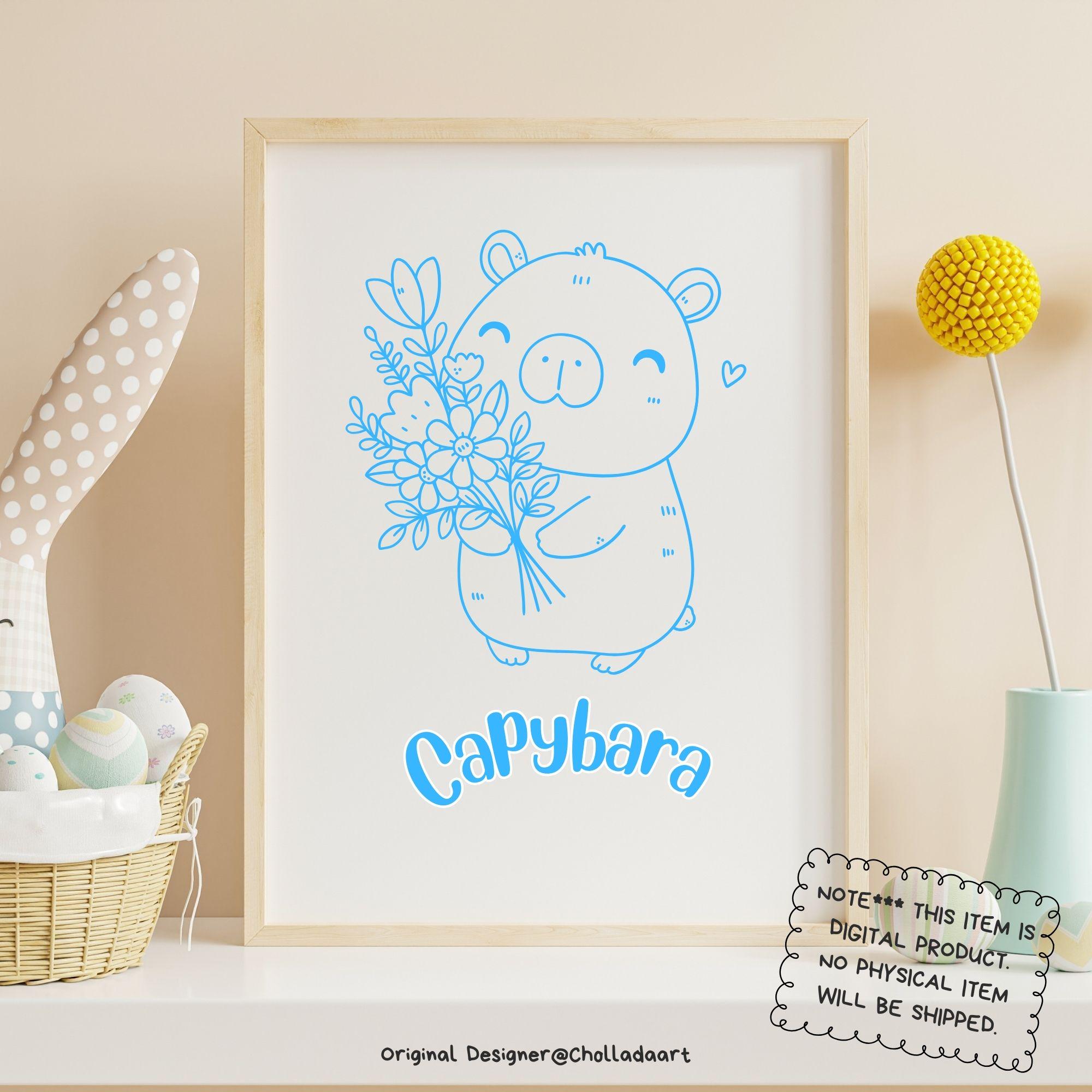 Spring Capybara Printable 58 Spring Capybara SVG Bundle, Spring Capybara Clipart, Cute Capybara ...