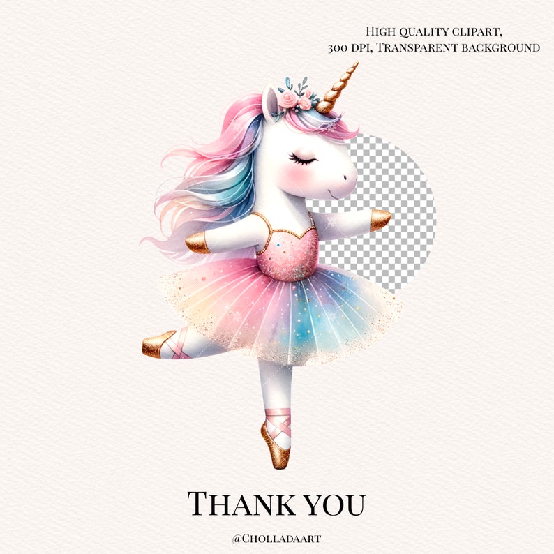 Unicorn Ballerina Clipart, Cute Unicorn Ballerina, Cute Unicorns
