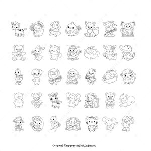 100 Cute Animal SVG Bundle, Animal SVG Bundle, Doodle Animal Clipart ...