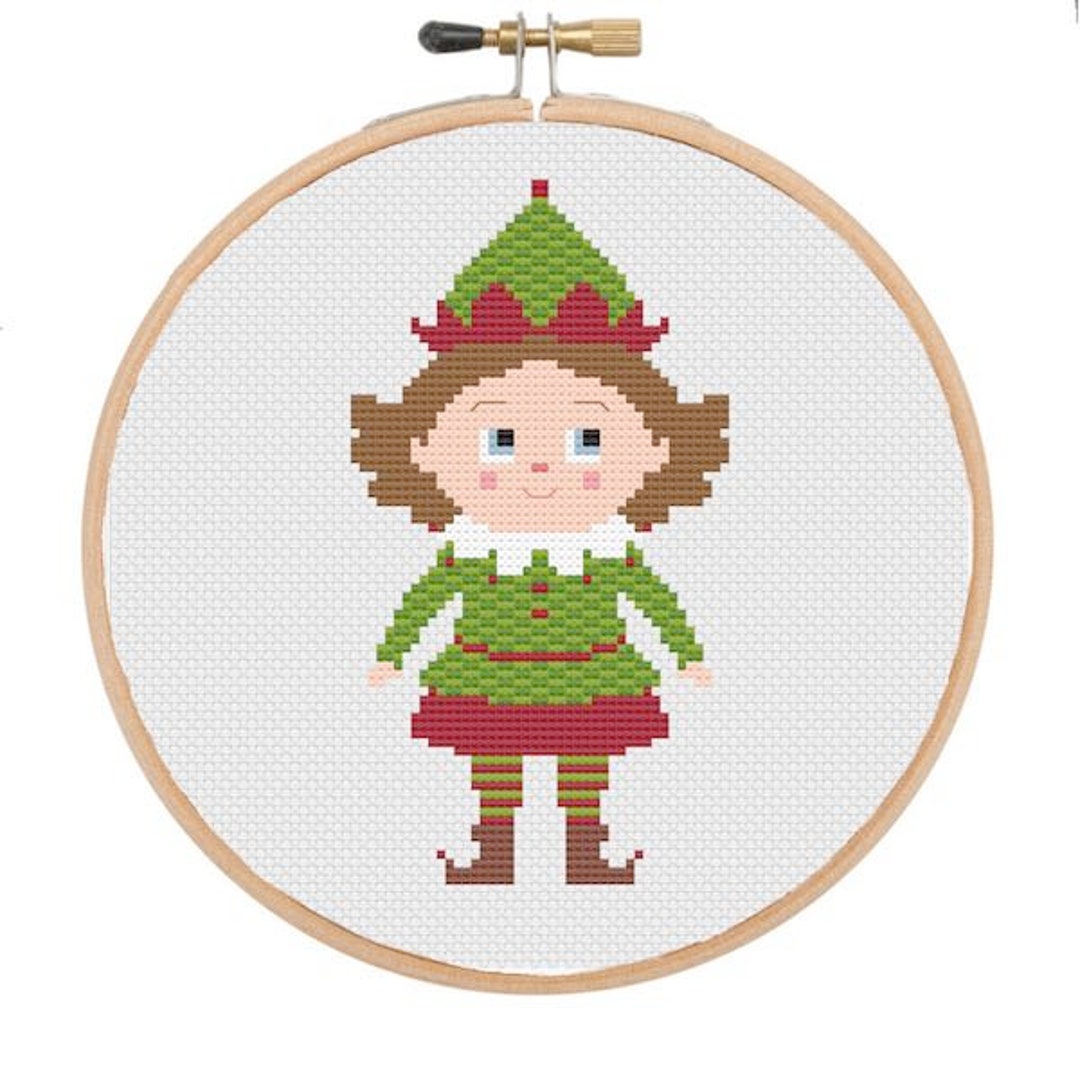 Christmas Elf Cross Stitch Pattern PDF Etsy