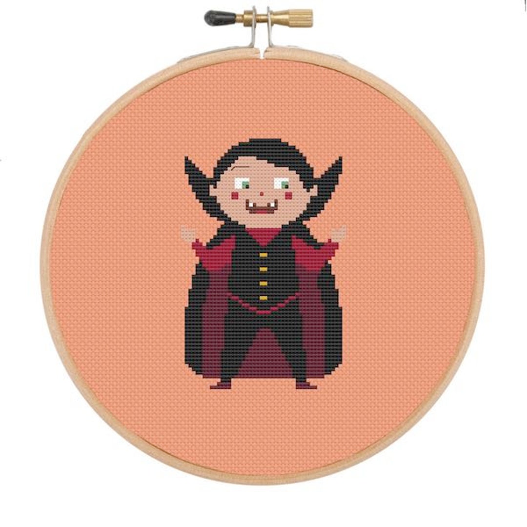 Little Vampire Cross Stitch Pattern PDF Etsy