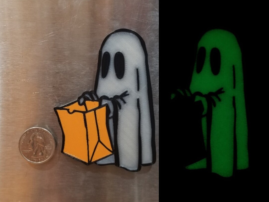 3D Printed Glow in the Dark Candy Ghost Refrigerator Magnet Perfect for ...