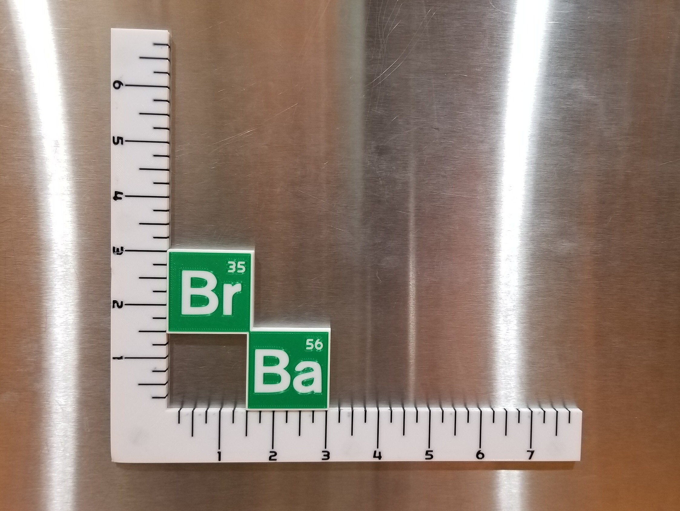 3D Printed Breaking Bad Bromine Barium Elements Fridge Etsy