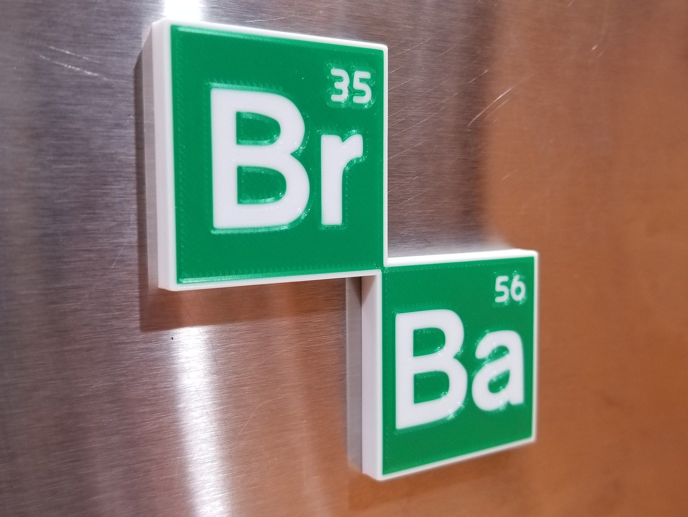3D Printed Breaking Bad Bromine Barium Elements Fridge Etsy