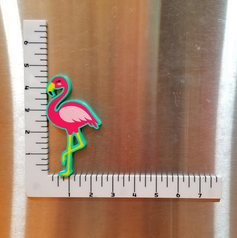 Flamingo Ruler 3D Printed Flamingo Refrigerator Magnet Perfect Gift for That Cool ...