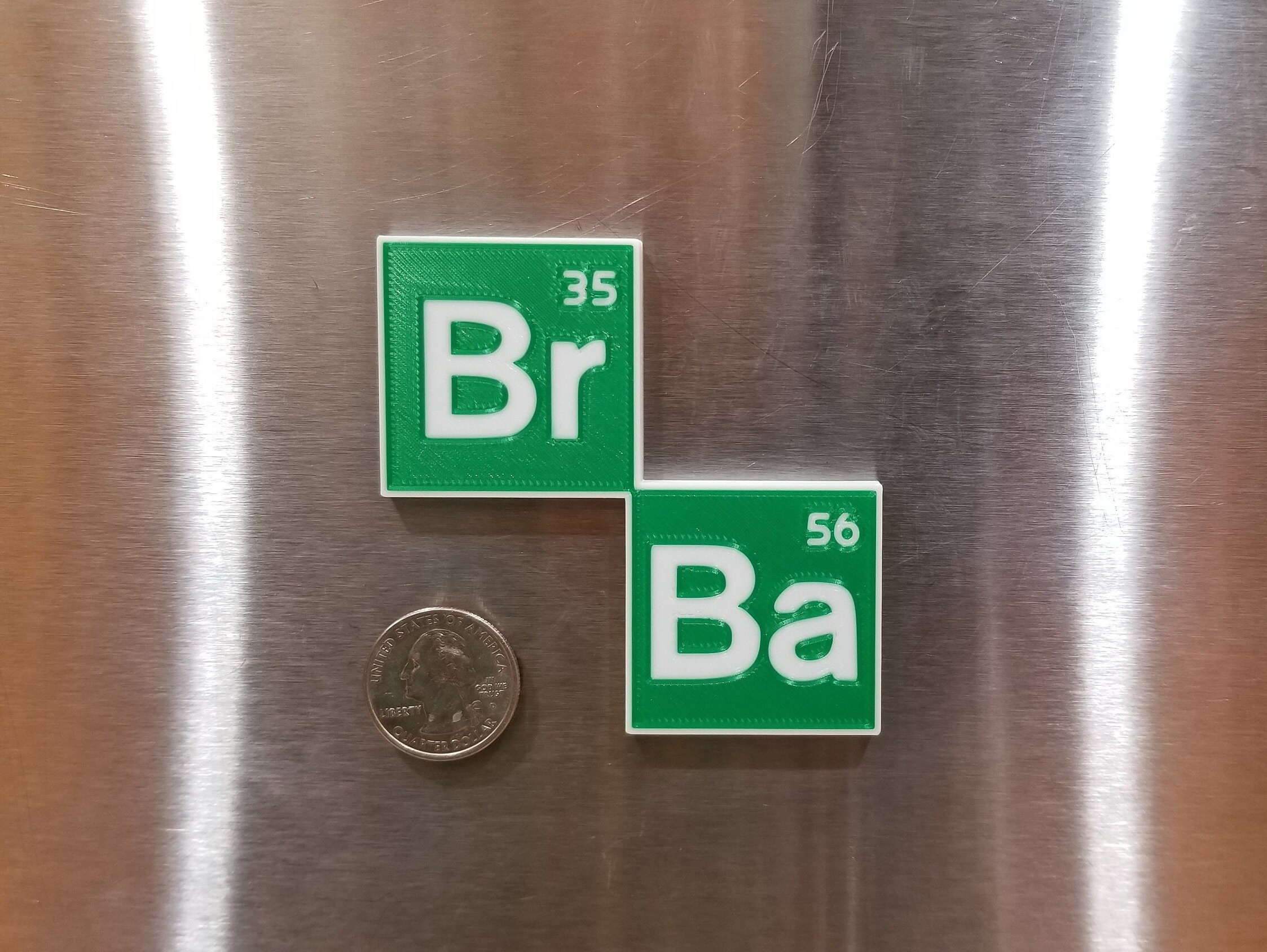 3D Printed Breaking Bad Bromine Barium Elements Fridge Etsy