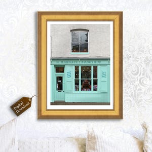 Colorful Bookshop Digital Download Poster | 18x24” TIFF File, Perfect for Book Lovers & Architecture Fans | High-Quality Custom Print Ready