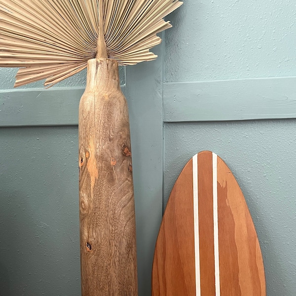 Toddler Wooden Surfboard / Mini Wooden Surfboard / The Big One / Surfer Boy Decor / Wooden Surfboard / Beach Decor / Kid Beach Room /