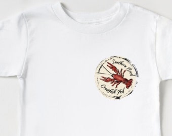 Crawfish Bayou Kids Shirt, Toddler Crawfish Boil Tee