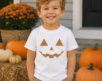 Camiseta infantil Jack O' Lantern, camiseta de Halloween con calabaza, Bella Canvas Kids