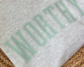 Worthy Varsity Letter Sweatshirt - Christian Crewneck