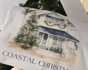Coastal Christmas Sweatshirt / Coastal Christmas Tee / Christmas on the Coast / Neutral Christmas Beach Tee / Beach Christmas Crewneck