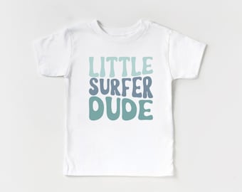 Camiseta infantil "Little Surfer Dude", camiseta de playa para niños.