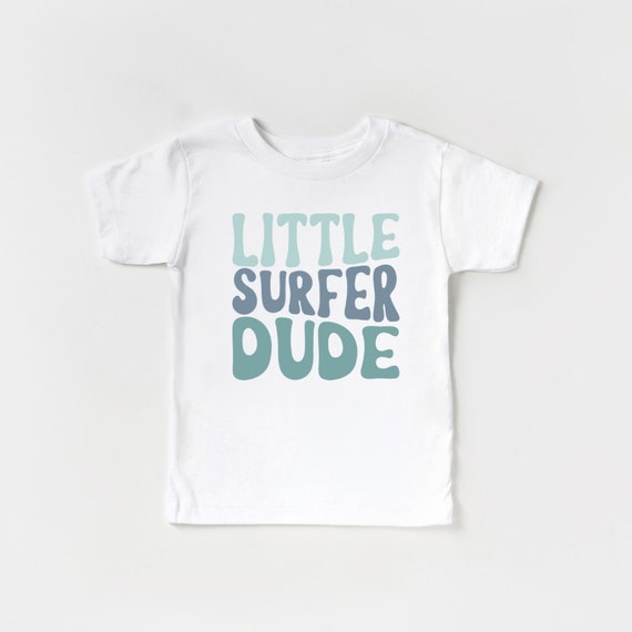 Little Surfer Dude Toddler Tee, Beach Kid Shirt