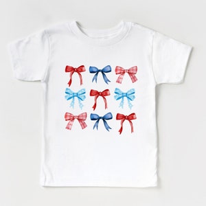 Kid Bow Patriotic Tee / Fourth of July Toddler Tee / 4th of July Kids Tee / 4th of July Baby Shirt / Patriotic Toddler Shirt / Patriotic Kid