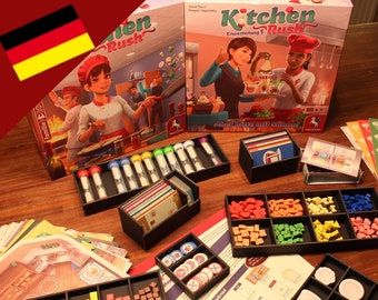 Inlay-Bauplan für "Kitchen Rush" mit Erweiterung "Aber bitte mit Sahne" (deutsch)