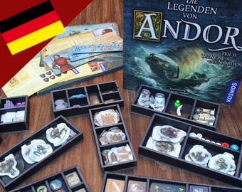 Inlay-Bauplan für "Die Legenden von Andor Teil 2: Die Reise in den Norden" (deutsch)