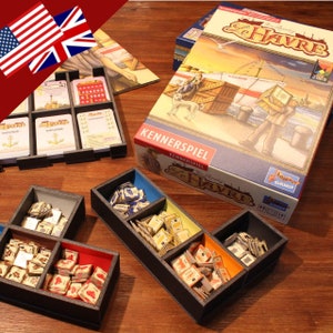 Board game insert construction plan for &quot;Le Havre&quot; (english)