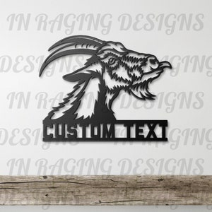 Goat Farm Sign, Goat Ranch Metal Sign, Custom Goat Sign, Goat Metal Sign Personalized, Farmhouse Wall Décor, Metal Barn Sign, Farmhouse Sign