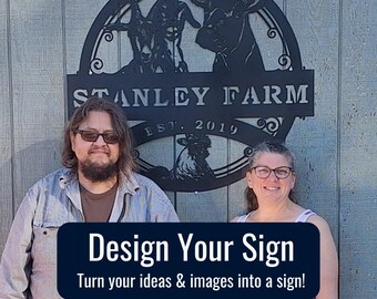 Custom 16 Gauge Metal Sign, Personalized Design Artwork