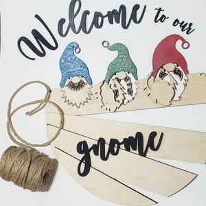 DIGITAL Welcome to our Gnome sign