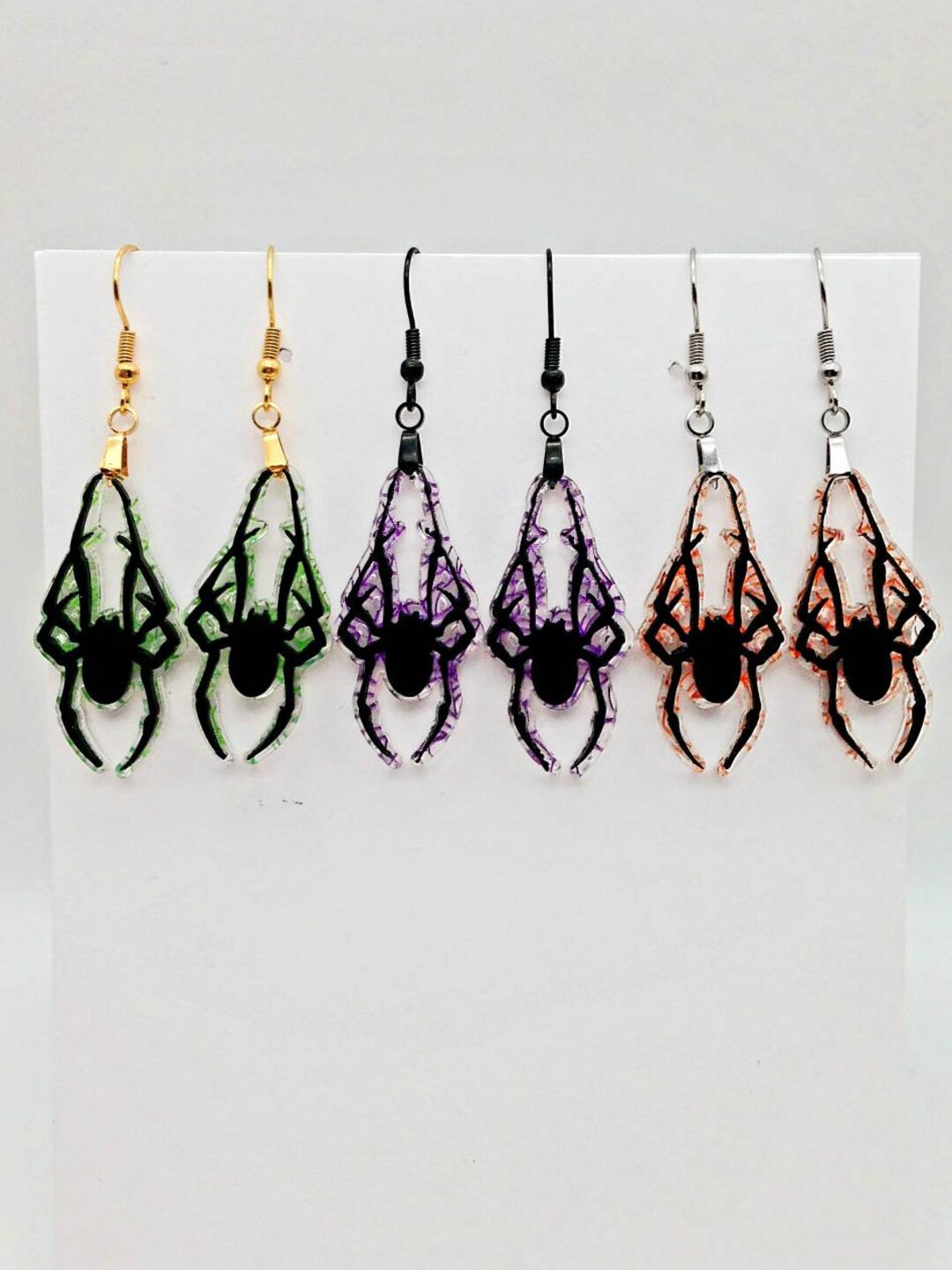 DIGITAL Spider Earring Hanging Layered Spider Etsy