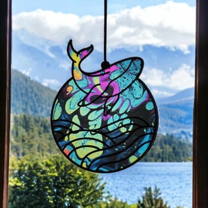 DIGITAL Whale and Waves Sun Catcher