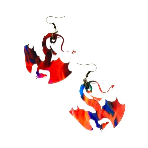 DIGITAL Hanging Dragons Earrings