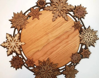 CYFROWE - Znak płatka śniegu Wesołych Świąt Plik laserowy