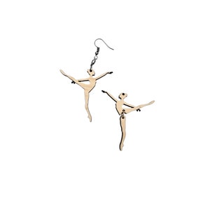 DIGITAL Ballet Dangle Earrings Dancing Ballerina Earring File