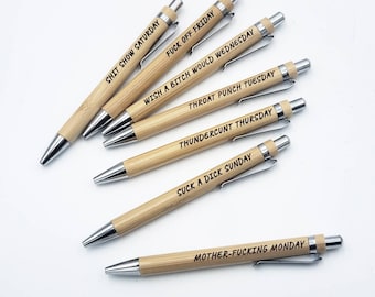 Paquete de citas digitales ofensivas para bolígrafos entre semana