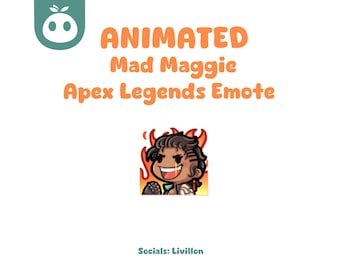 Apex Legends Mad Maggie This Is Fine geanimeerde emote: Twitch, Discord en YouTube